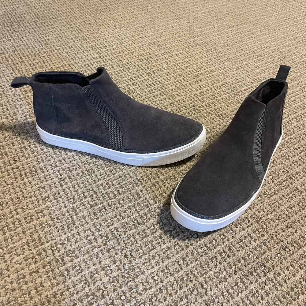 Toms Women's Charcoal Grey Suede High-Top Sneakers
